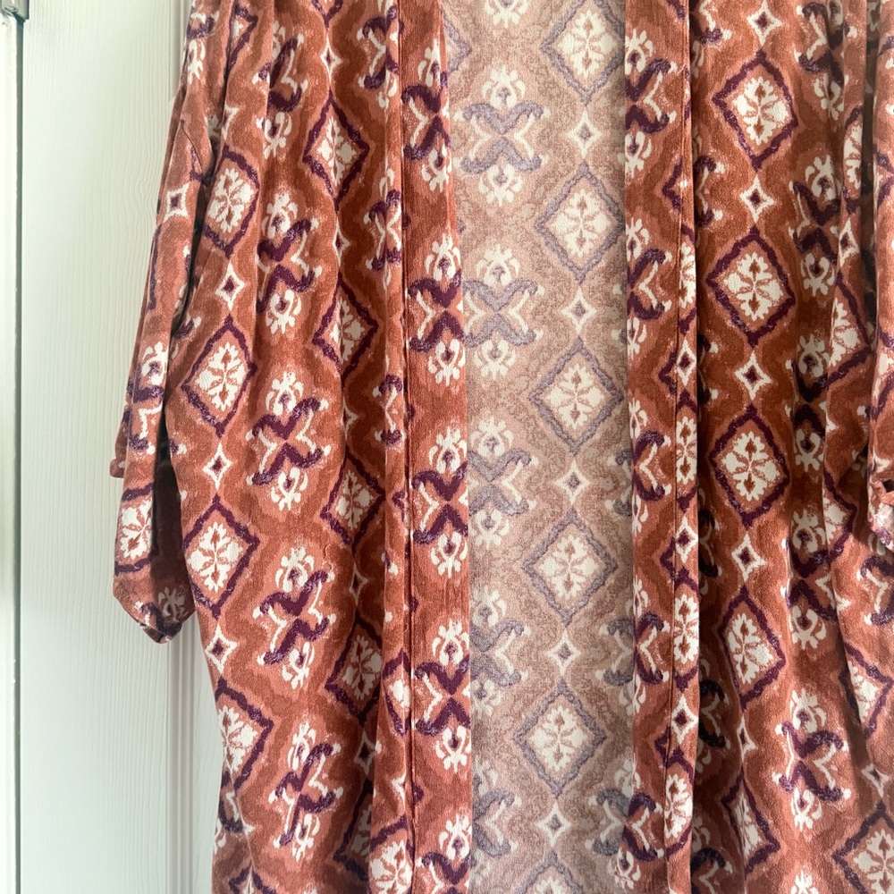 πΌ Knox Rose Terracotta and Cream Boho Print Kimono - Picture 6 of 9